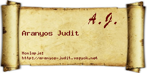 Aranyos Judit névjegykártya